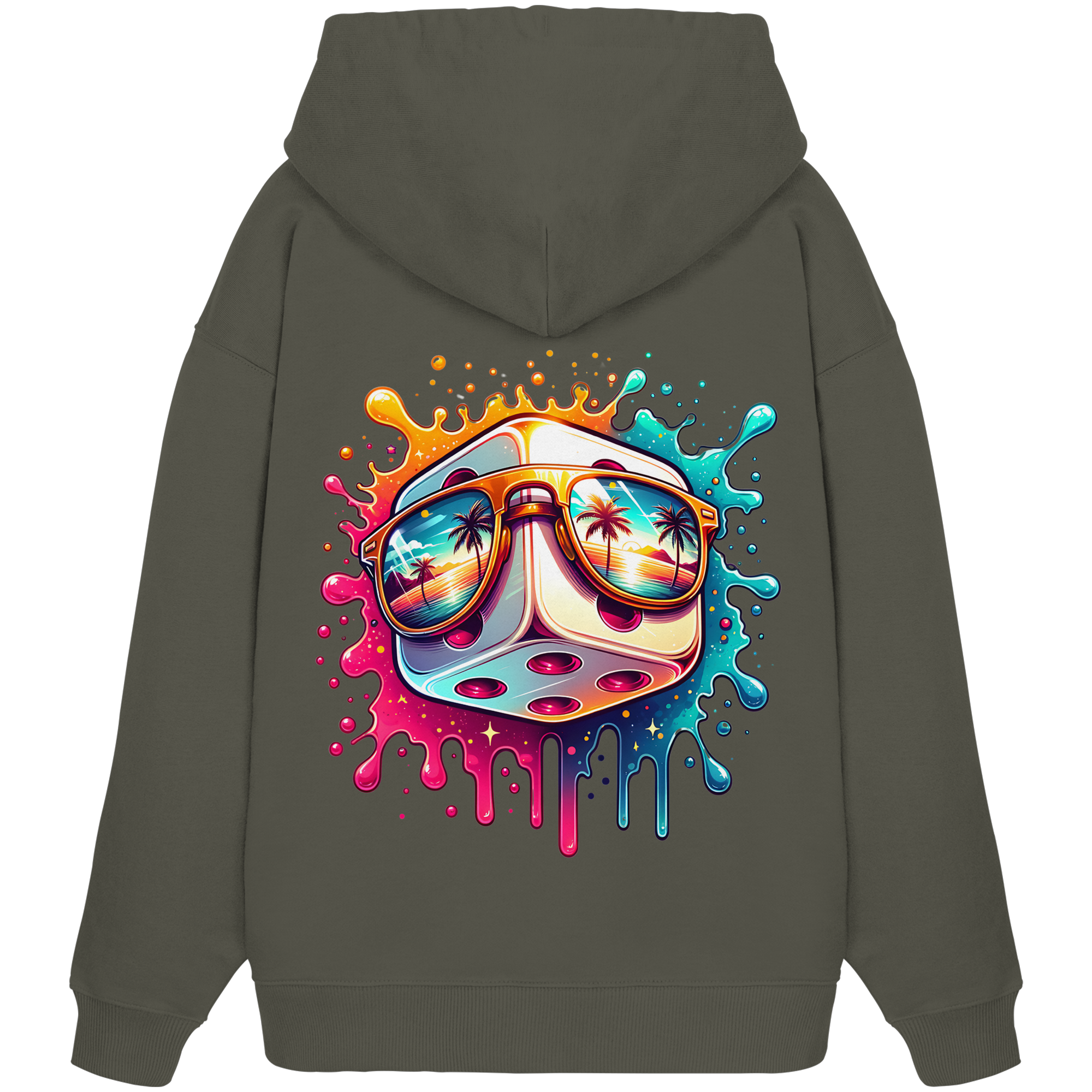 Sunset Vibes Dice - Organic Oversize Hoodie