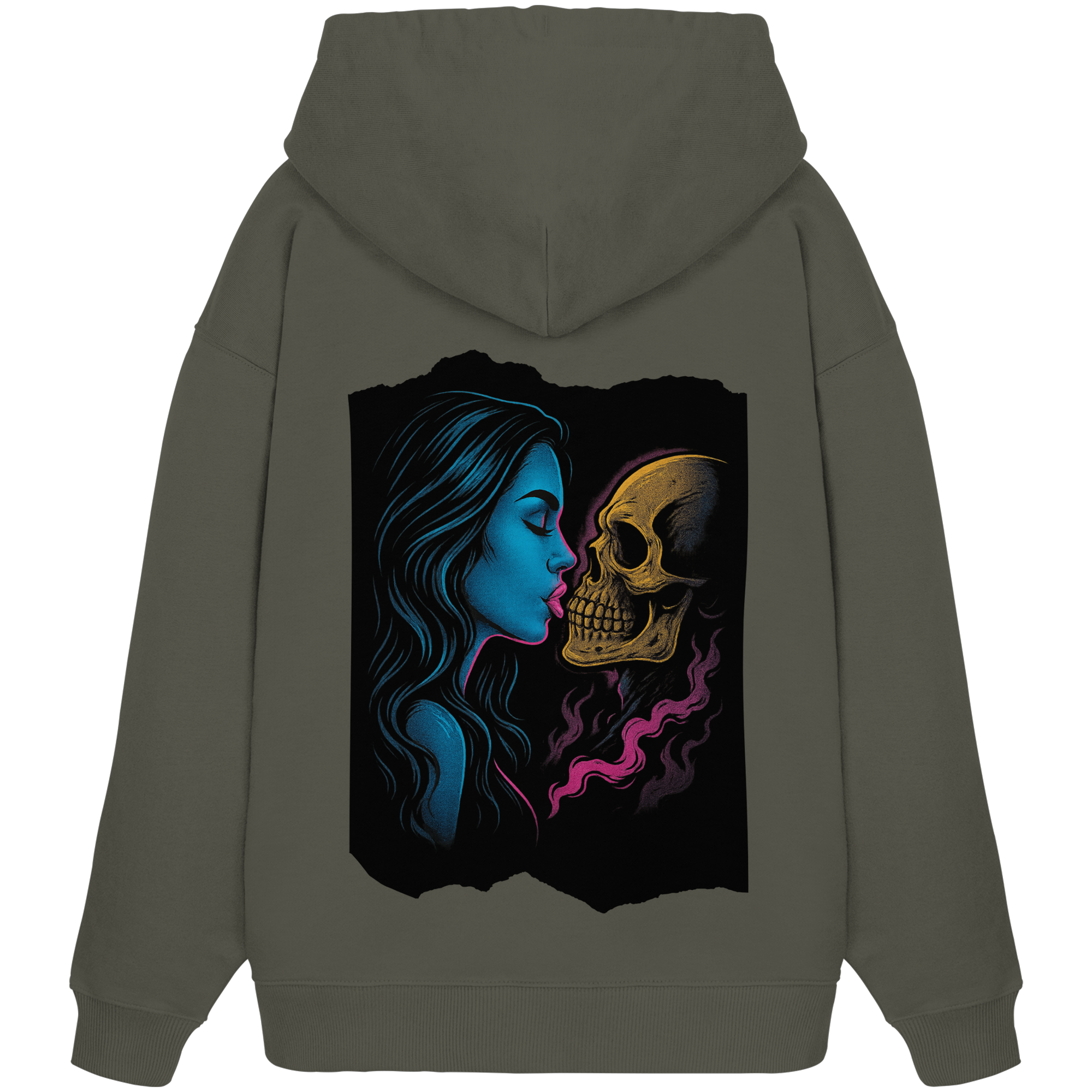 Kissing Skull - Organic Oversize Hoodie