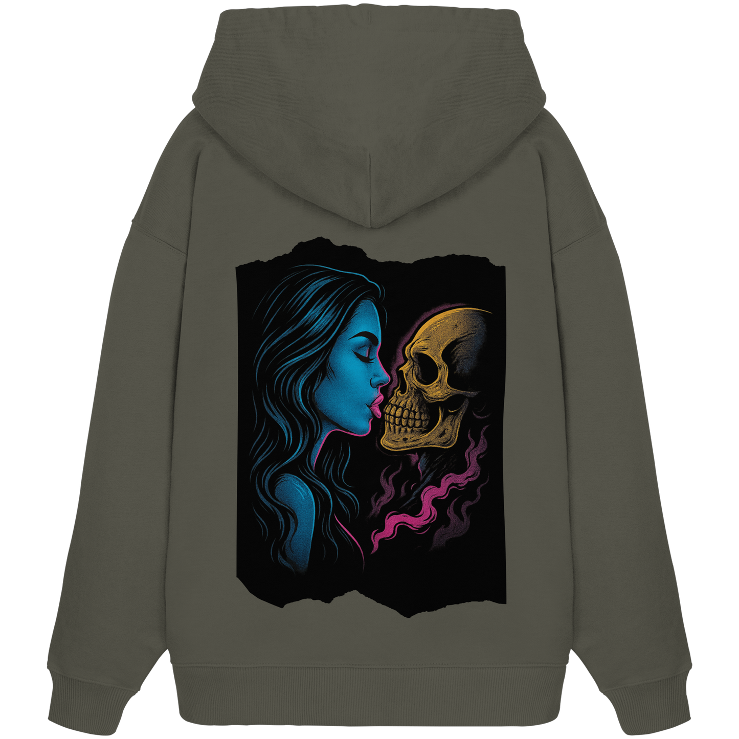 Kissing Skull - Organic Oversize Hoodie