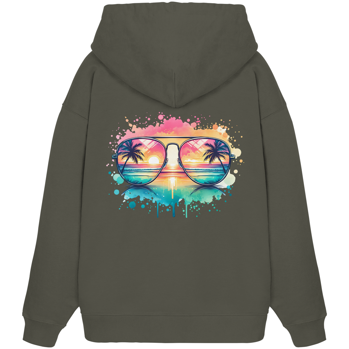Tropical Sunset Glasses - Organic Oversize Hoodie