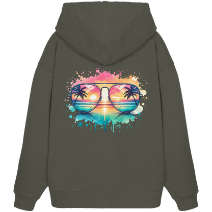 Tropical Sunset Glasses - Organic Oversize Hoodie