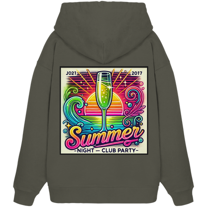 Ambiance de fête estivale - Sweat à capuche oversize bio