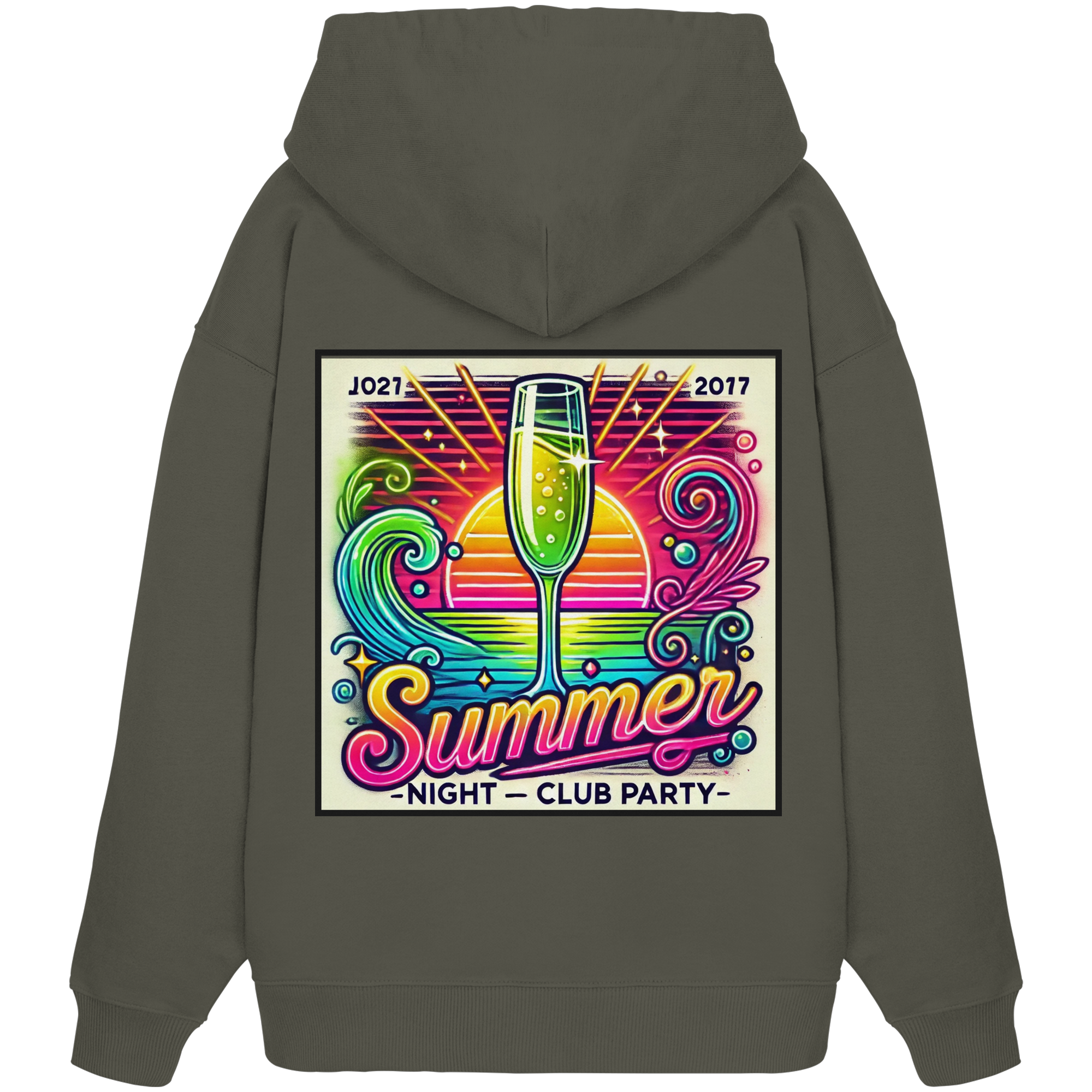 Summer Party Vibes - Organic Oversize Hoodie