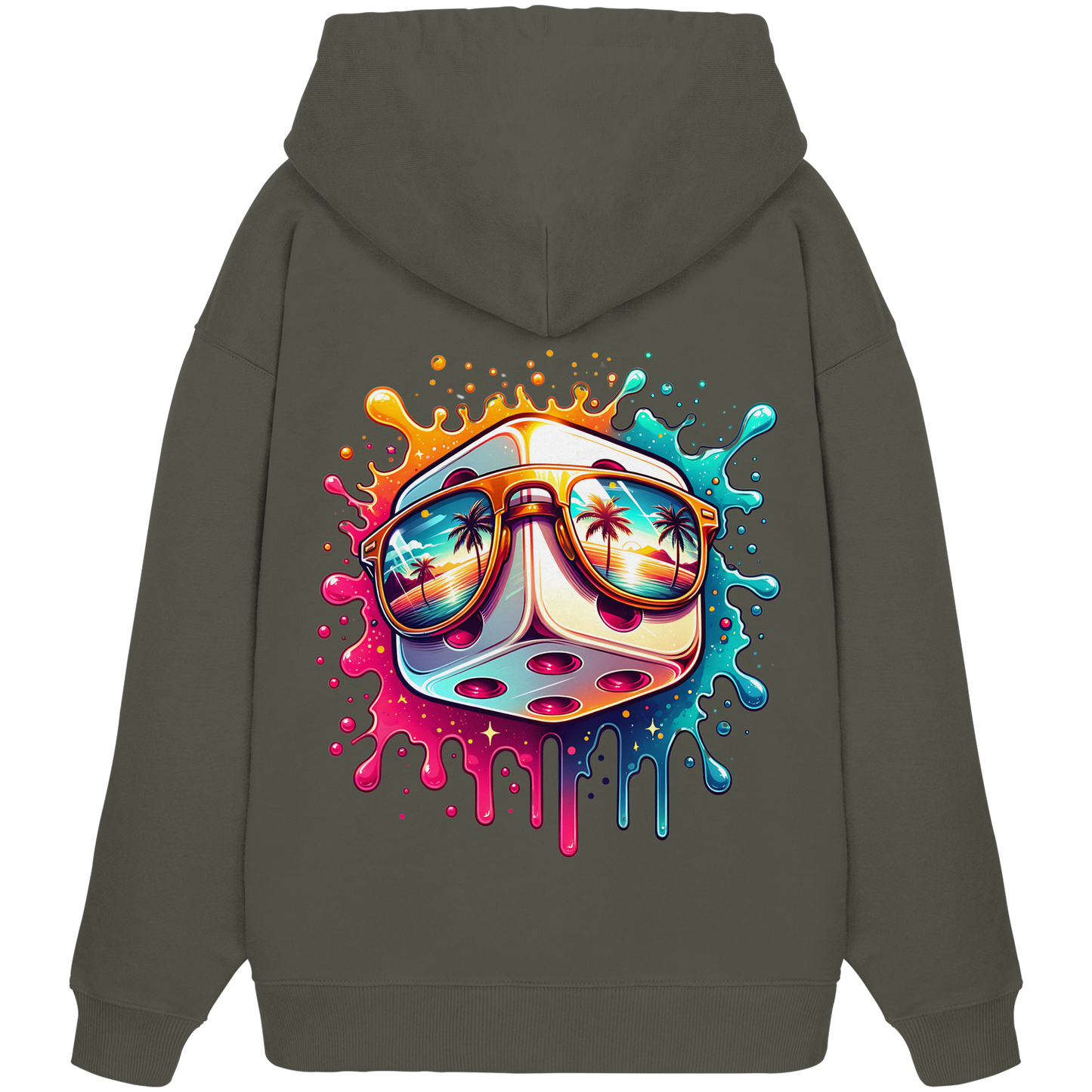 Sunset Vibes Dice - Organic Oversize Hoodie