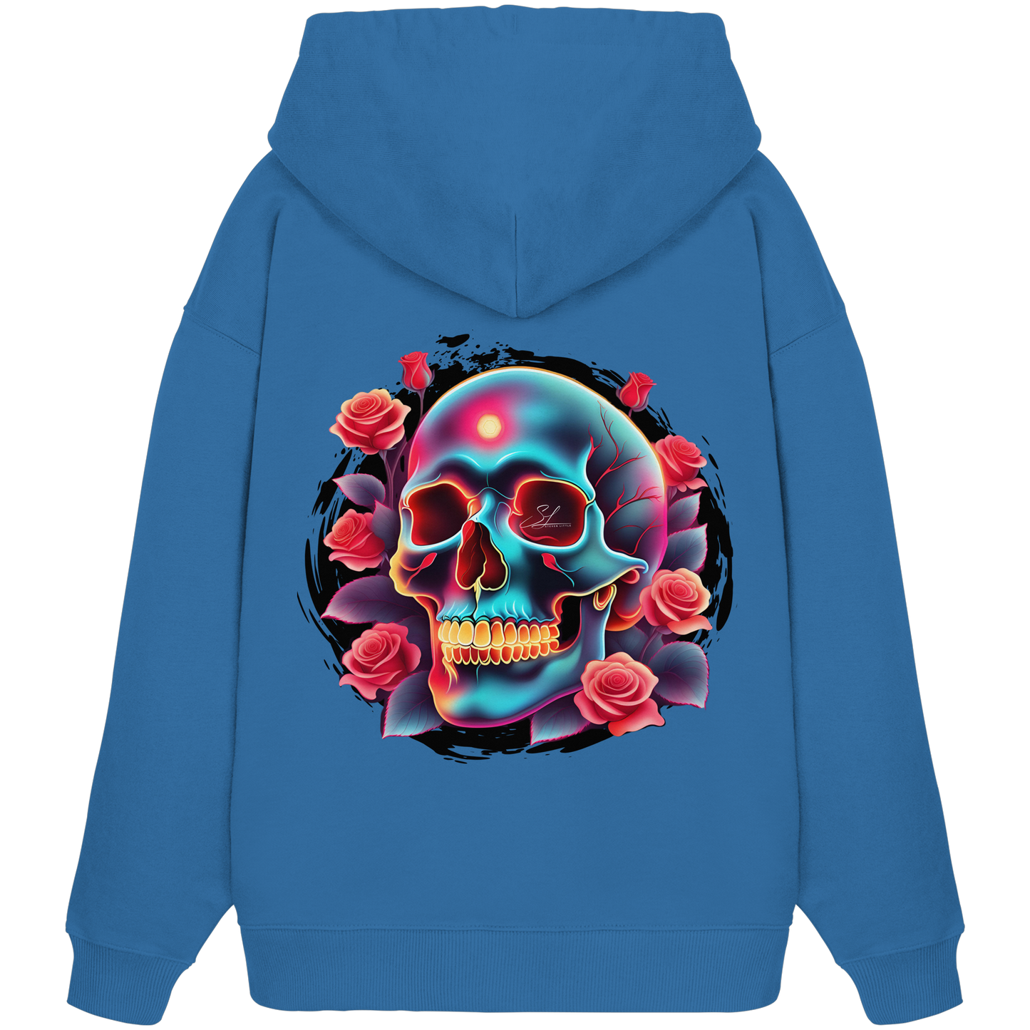 Glow Skull Design - Organic Oversize Hoodie