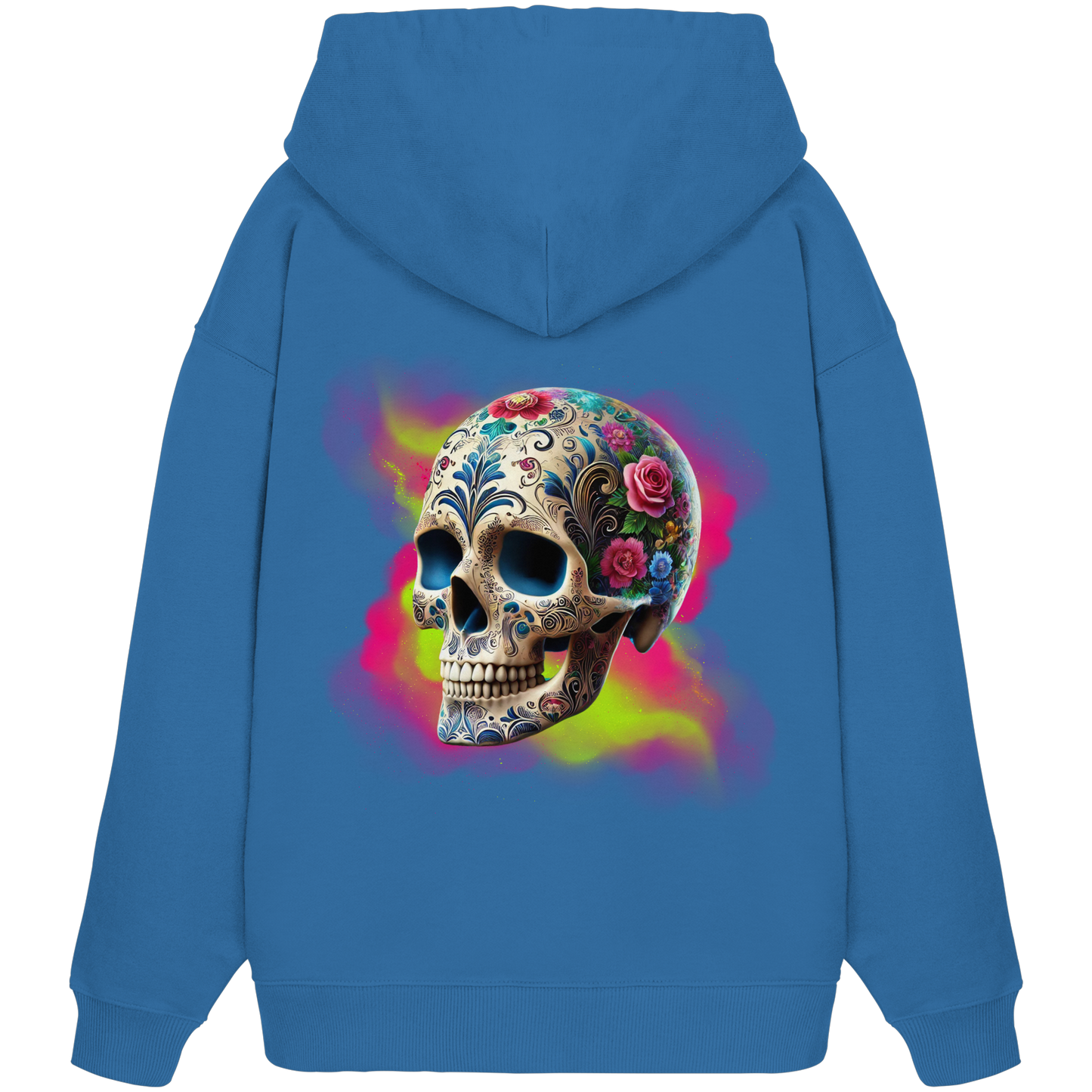 Floral Skull - Organic Oversize Hoodie