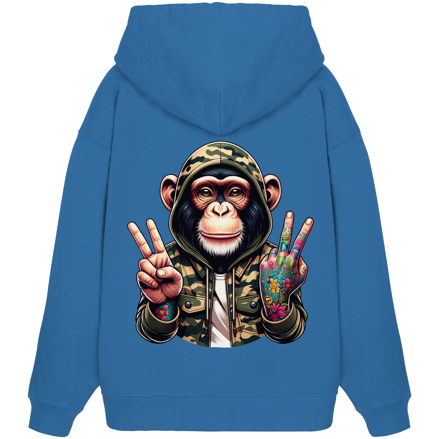 Jungle Ink Monkey - Organic Oversized Hoodie