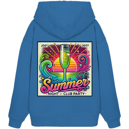 Ambiance de fête estivale - Sweat à capuche oversize bio