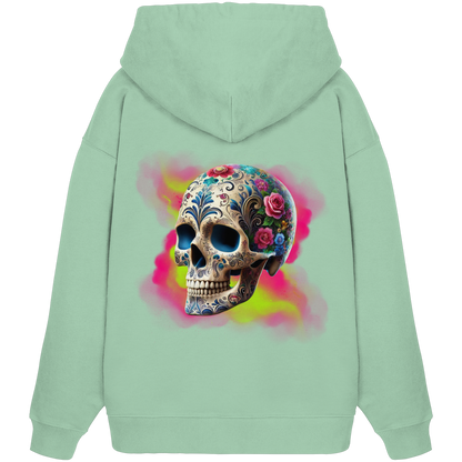 Floral Skull - Organic Oversize Hoodie