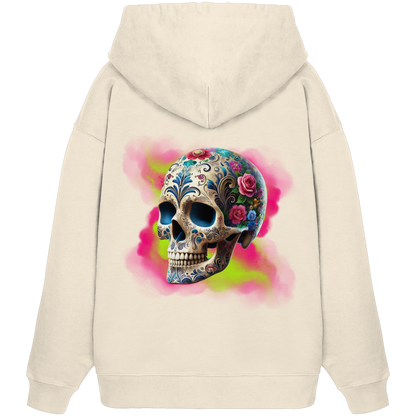 Floral Skull - Organic Oversize Hoodie