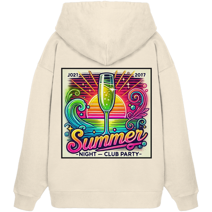 Ambiance de fête estivale - Sweat à capuche oversize bio