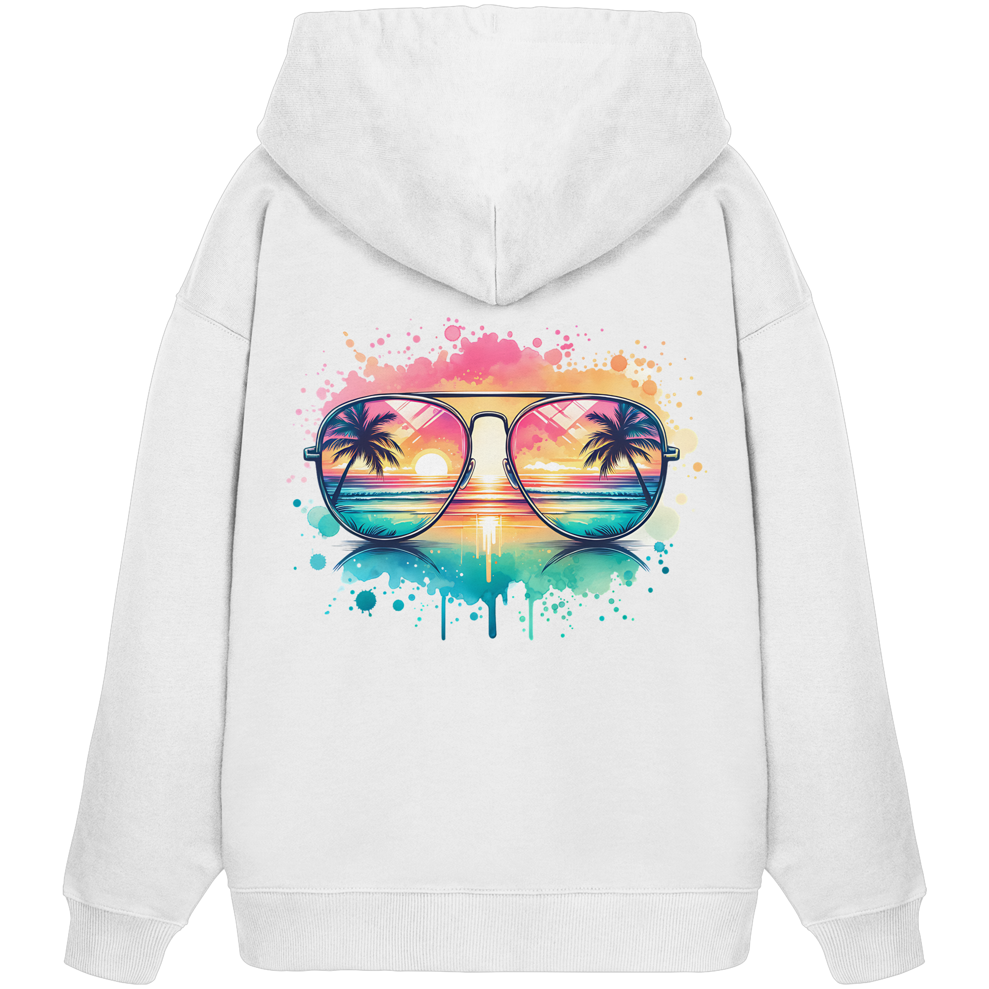 Tropical Sunset Glasses - Organic Oversize Hoodie