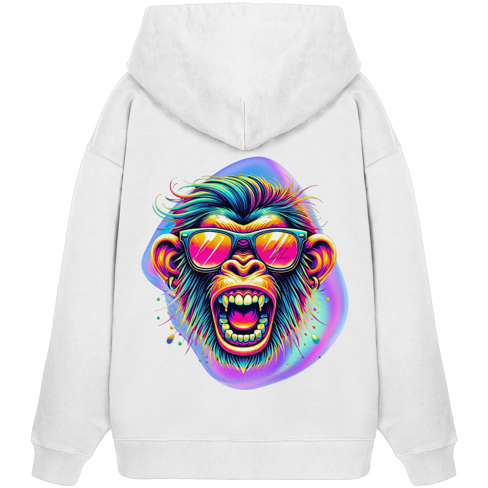 Crazy Chimp - Sweat à capuche oversize bio