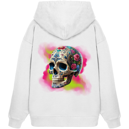 Floral Skull - Organic Oversize Hoodie