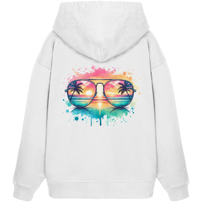 Tropical Sunset Glasses - Organic Oversize Hoodie