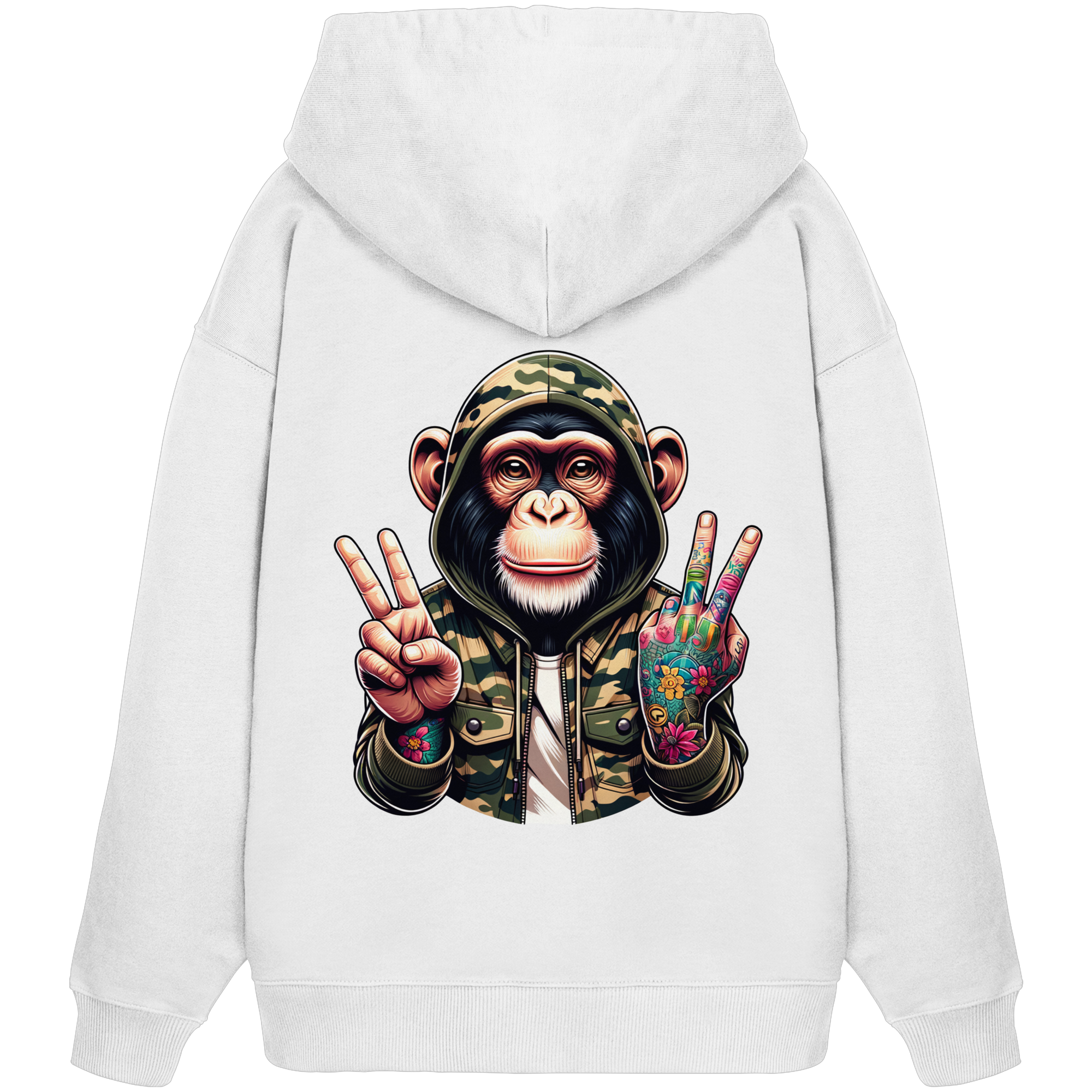 Jungle Ink Monkey - Organic Oversize Hoodie