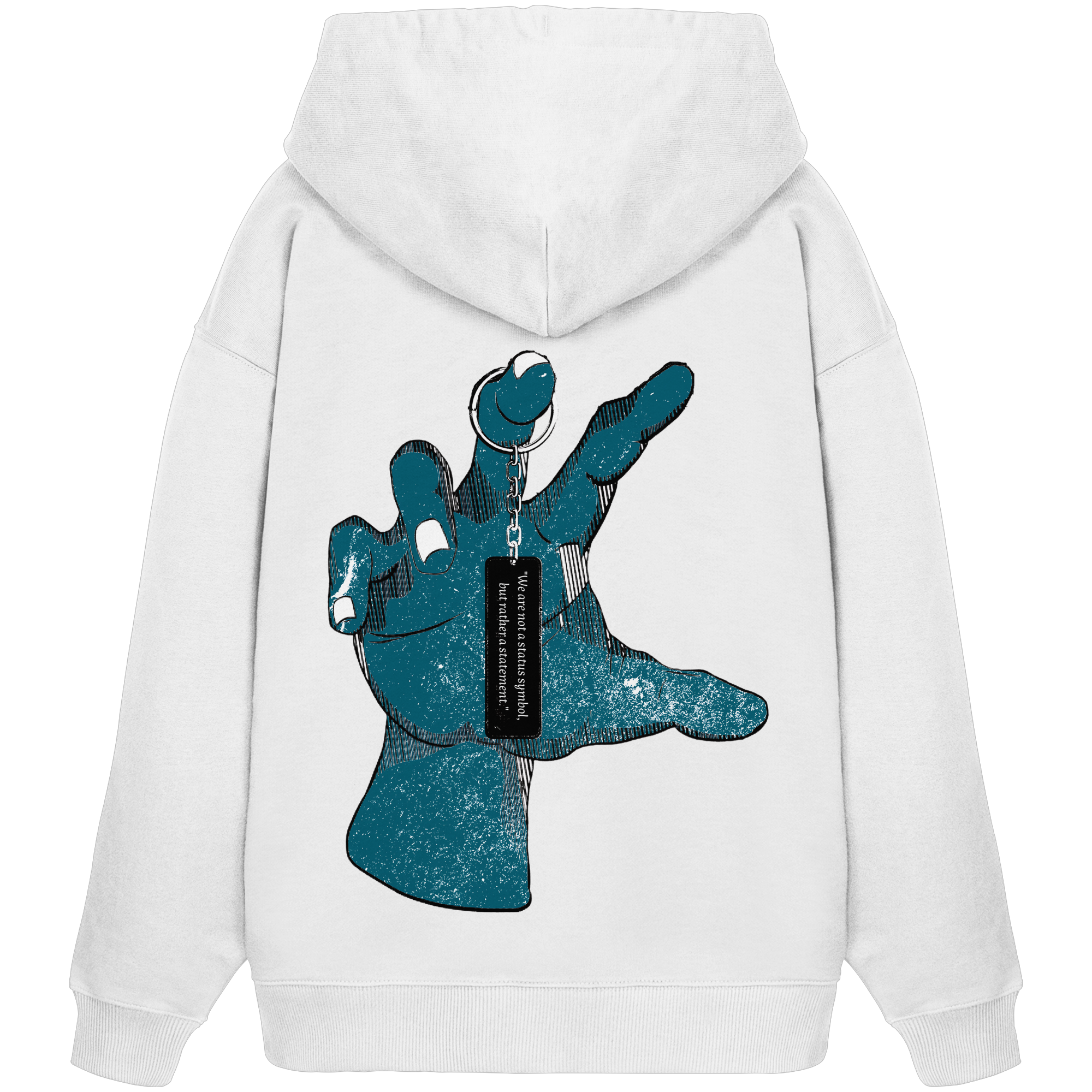 Statement Hand - Sweat à capuche oversize bio