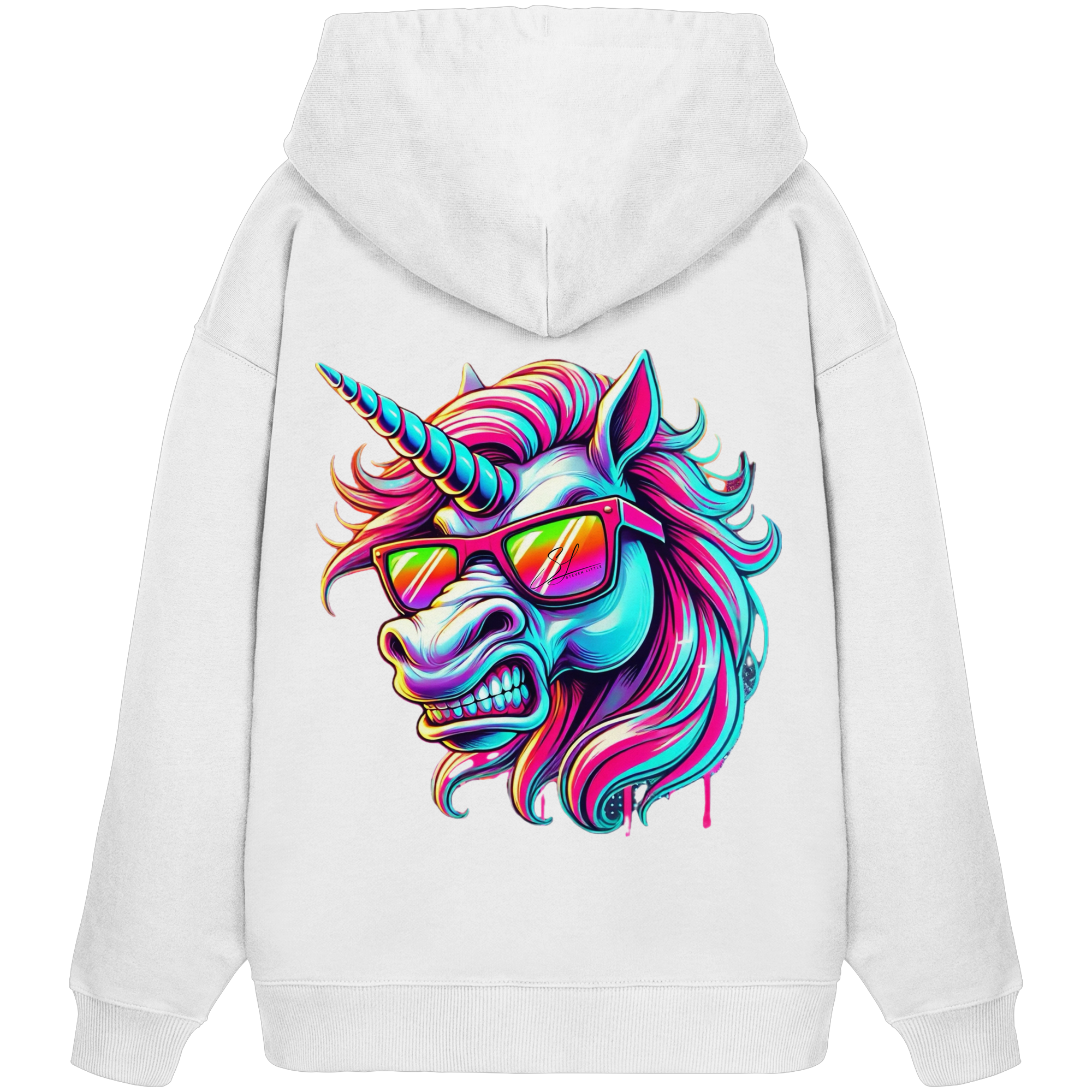 Funky Unicorn - Sweat à capuche oversize bio