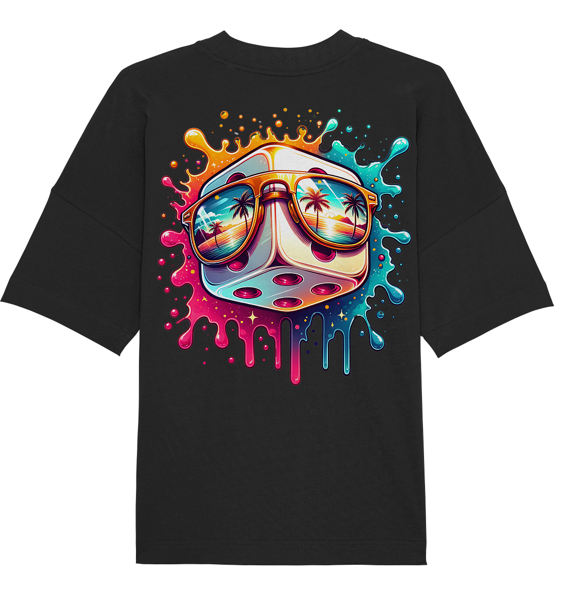 Sunset Vibes Dice - Organic Oversized Shirt