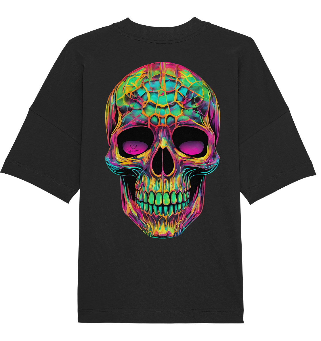 Psychedelic Skull - Organic Oversize Shirt