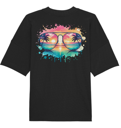 Tropical Sunset Glasses - Organic Oversize Shirt