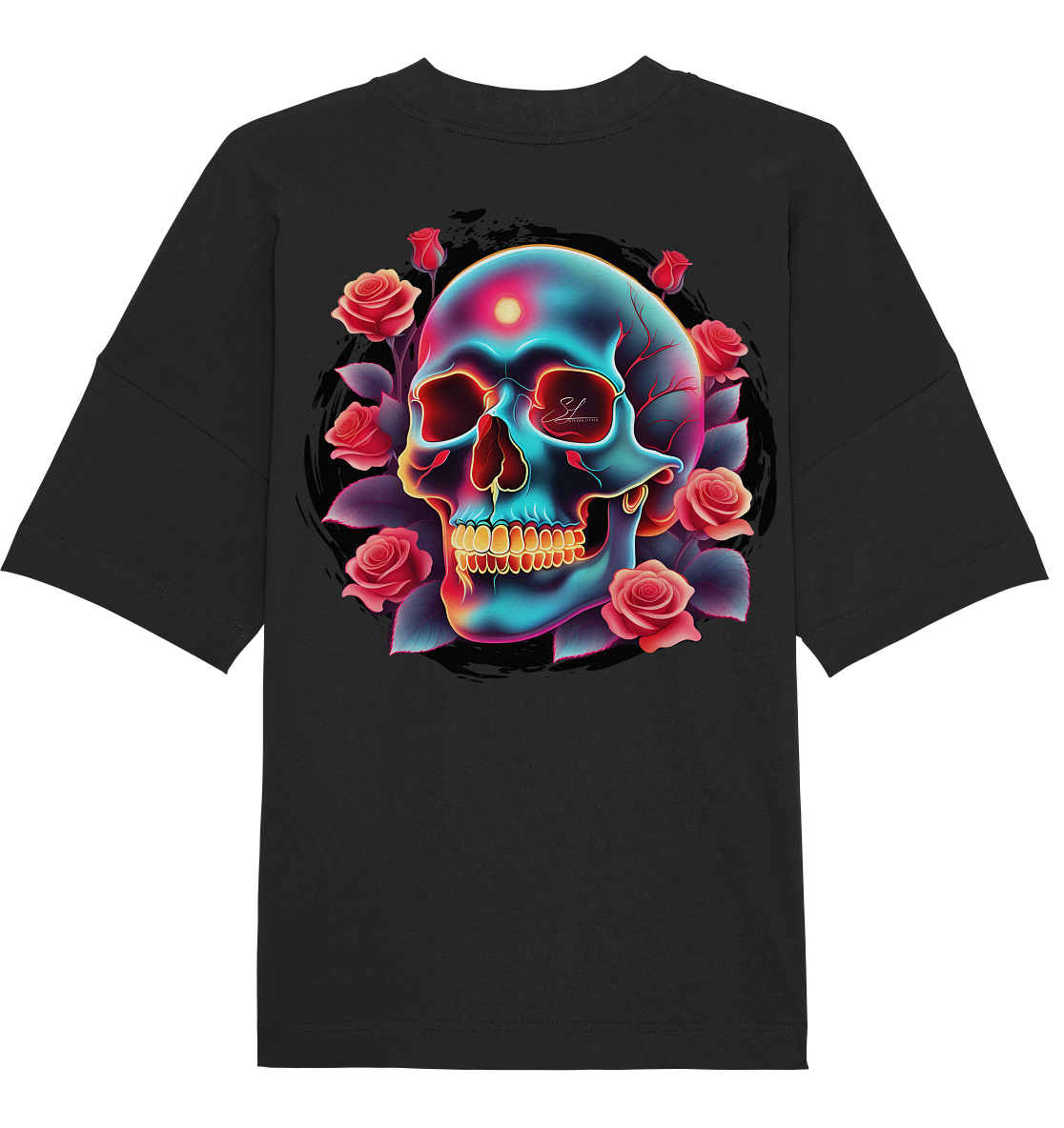 Glow Skull Design - Organic Oversize Shirt