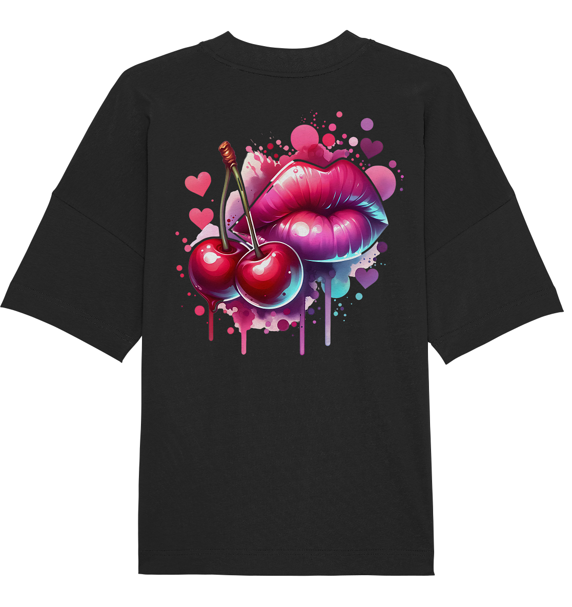 Cherry Kiss - Organic Oversized Shirt