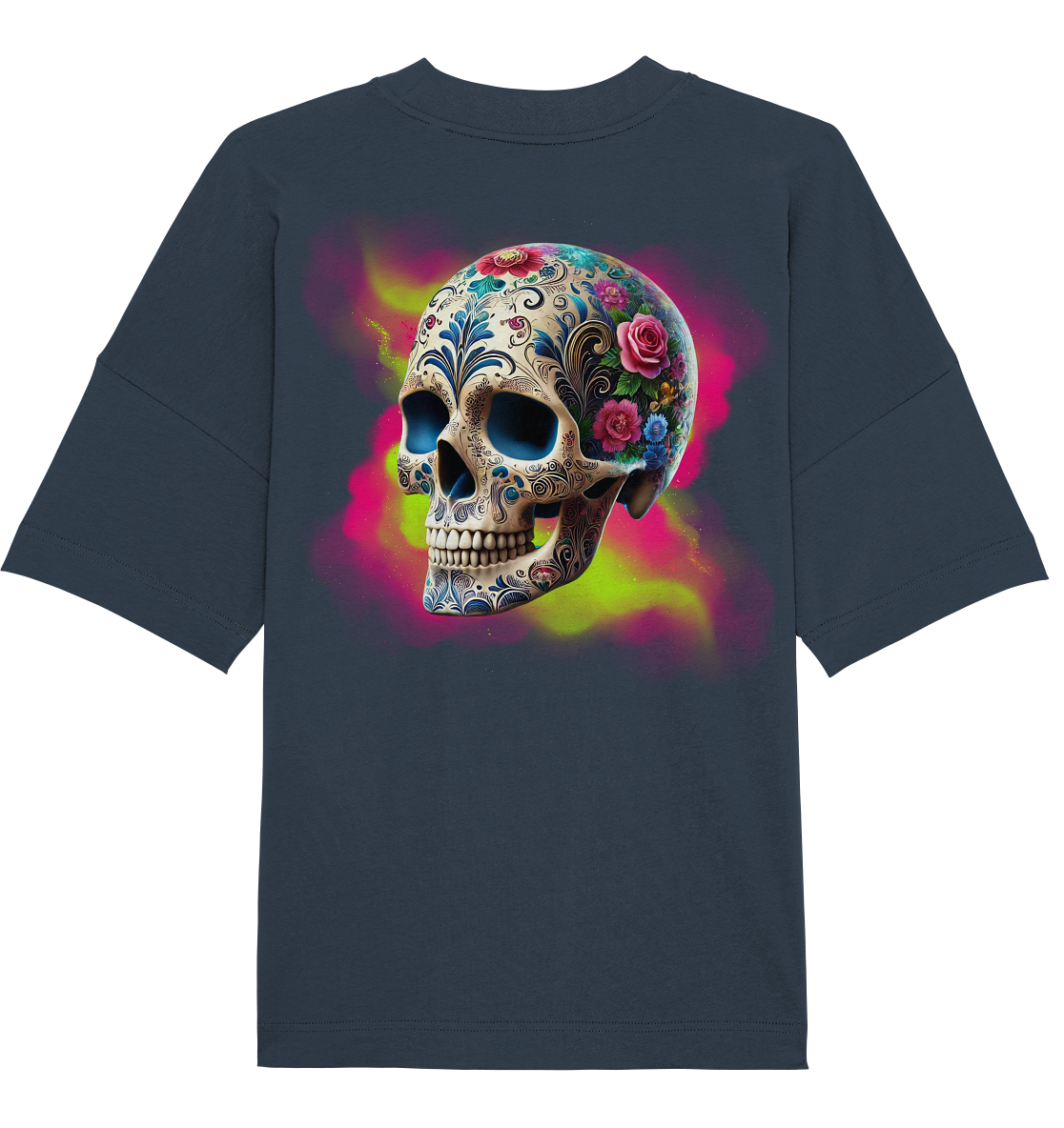 Floral Skull - Organic Oversize Shirt