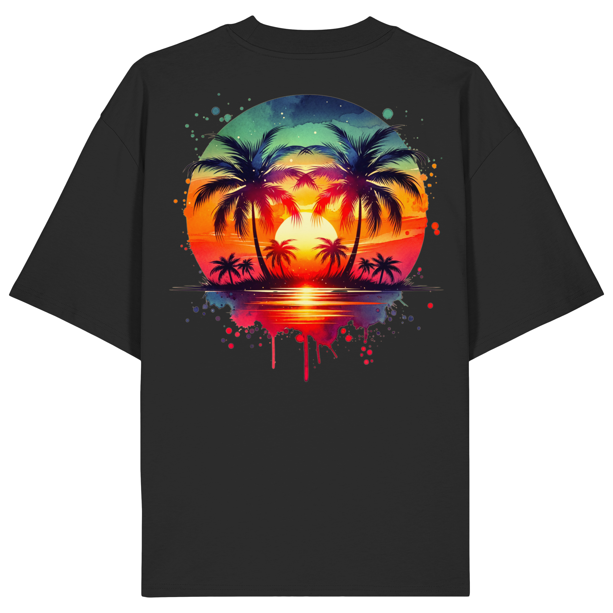 Tropical Sunset - Organic Oversize Shirt
