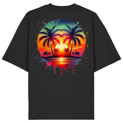 Tropical Sunset - Organic Oversize Shirt
