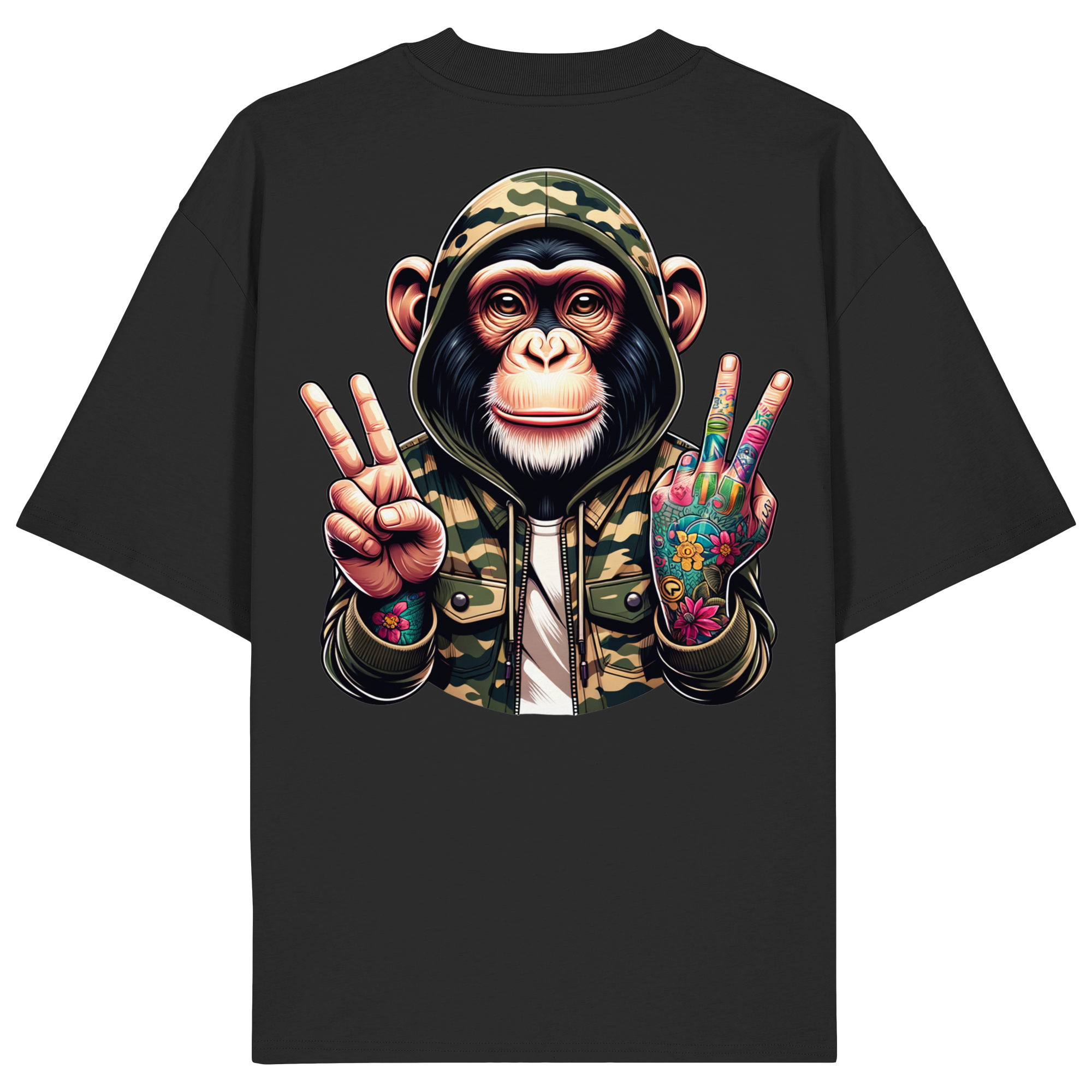 Jungle Ink Monkey - Organic Oversize Shirt