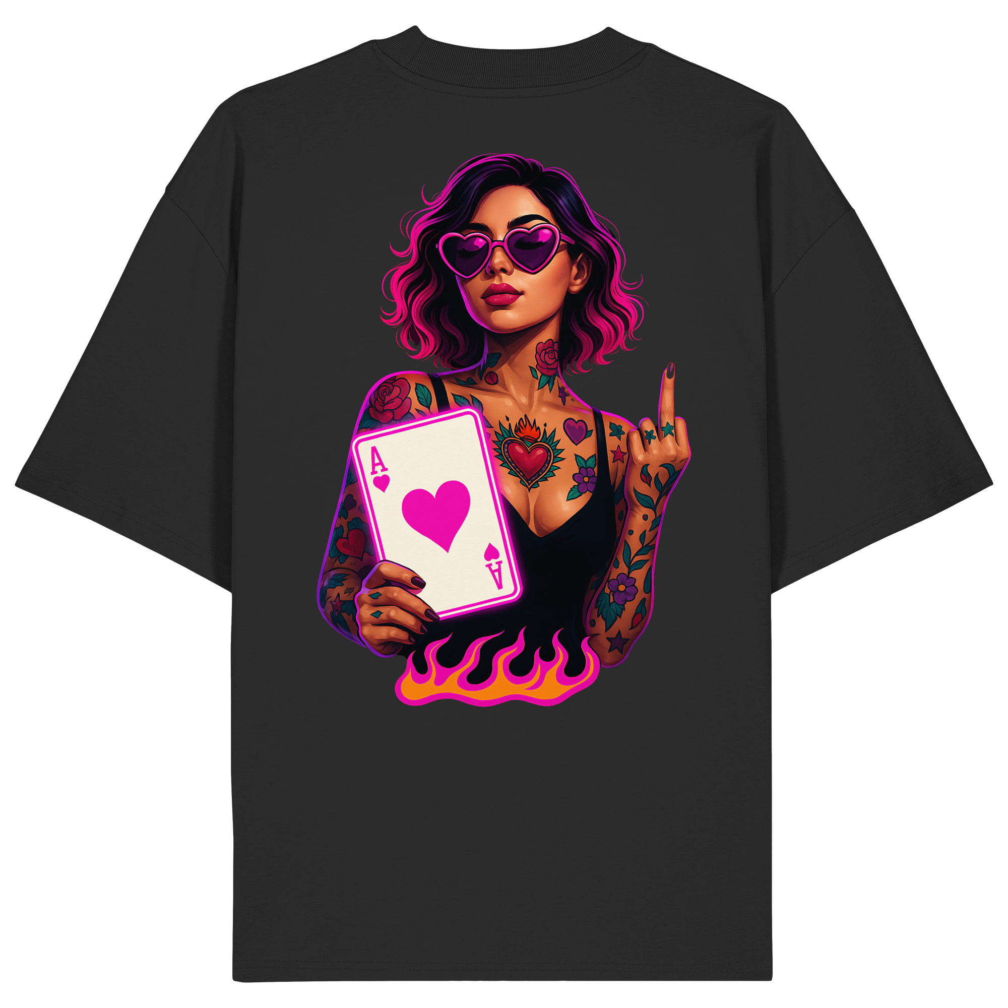 Queen of Hearts - Organic Oversize Shirt