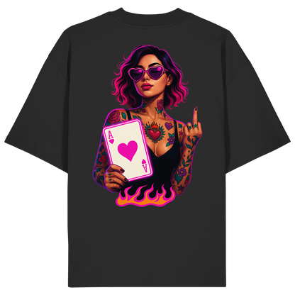 Queen of Hearts - Organic Oversize Shirt