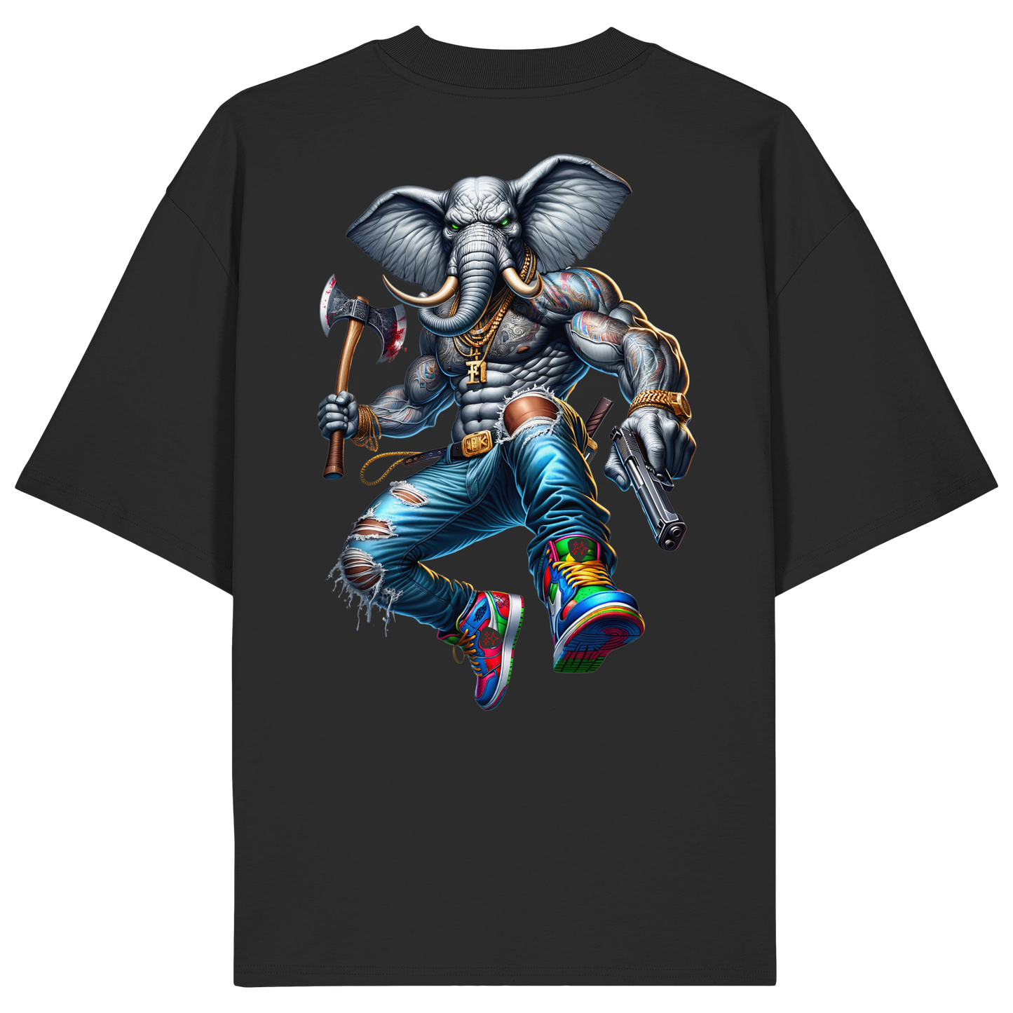 Elephant Warrior - Organic Oversize Shirt