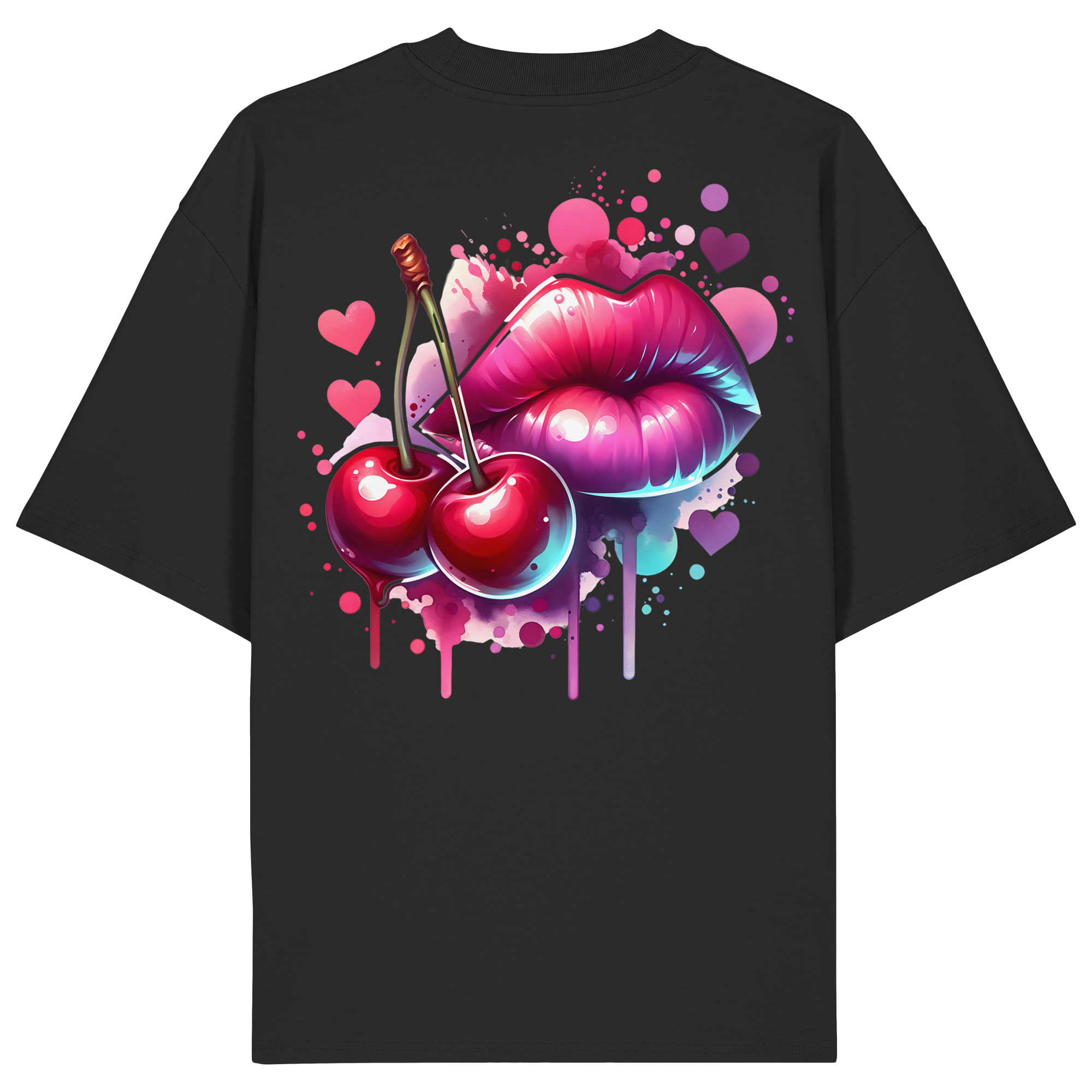 Cherry Kisses - Organic Oversize Shirt