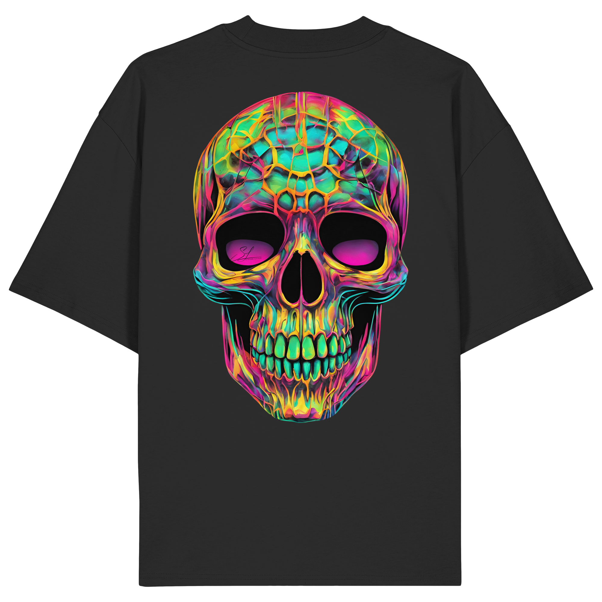 Psychedelic Skull - Organic Oversize Shirt