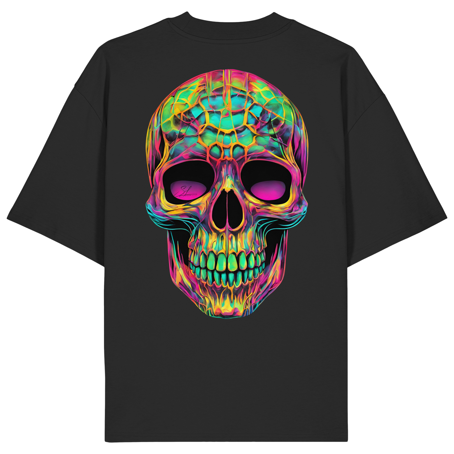 Psychedelic Skull - Organic Oversize Shirt