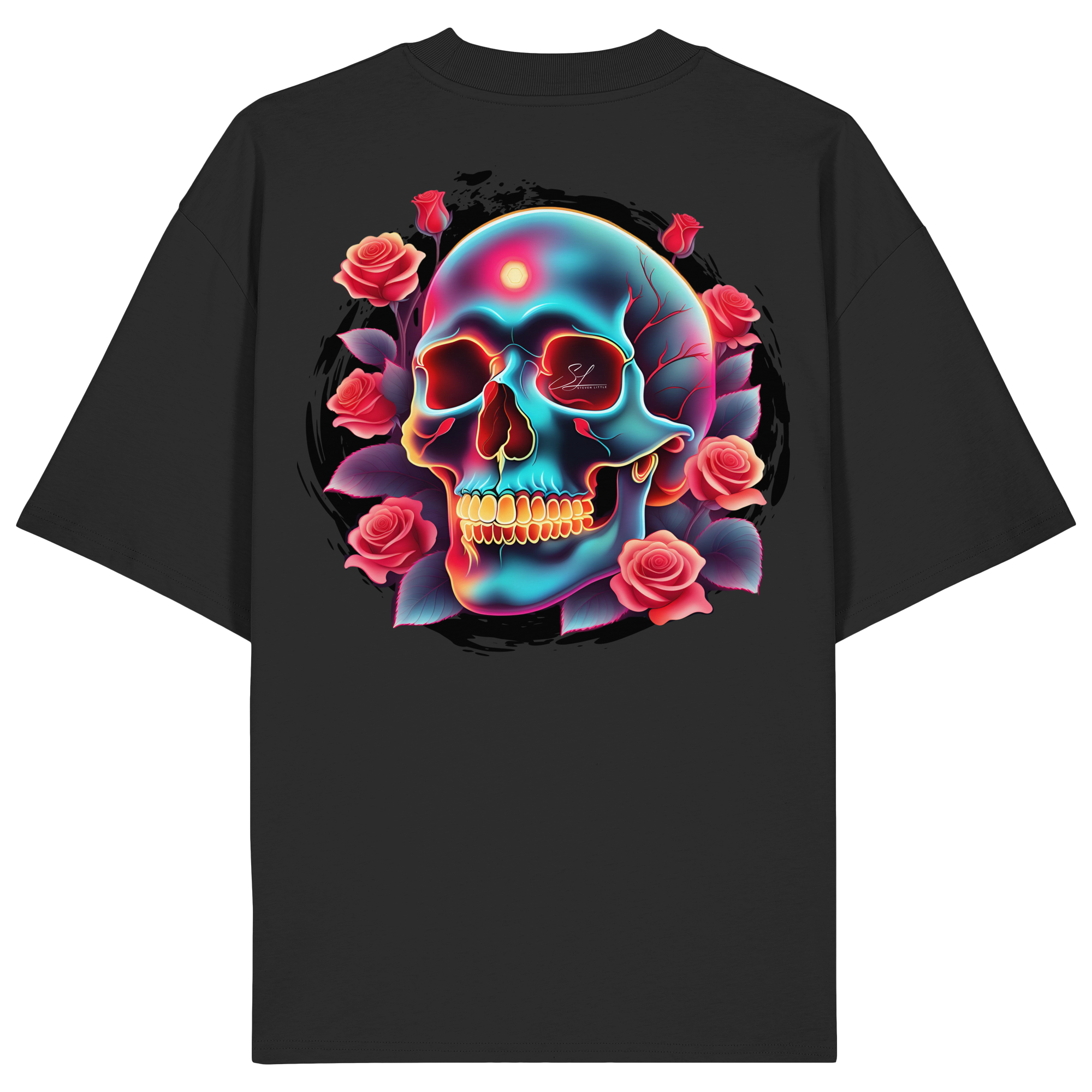 Glow Skull - T-shirt oversize bio