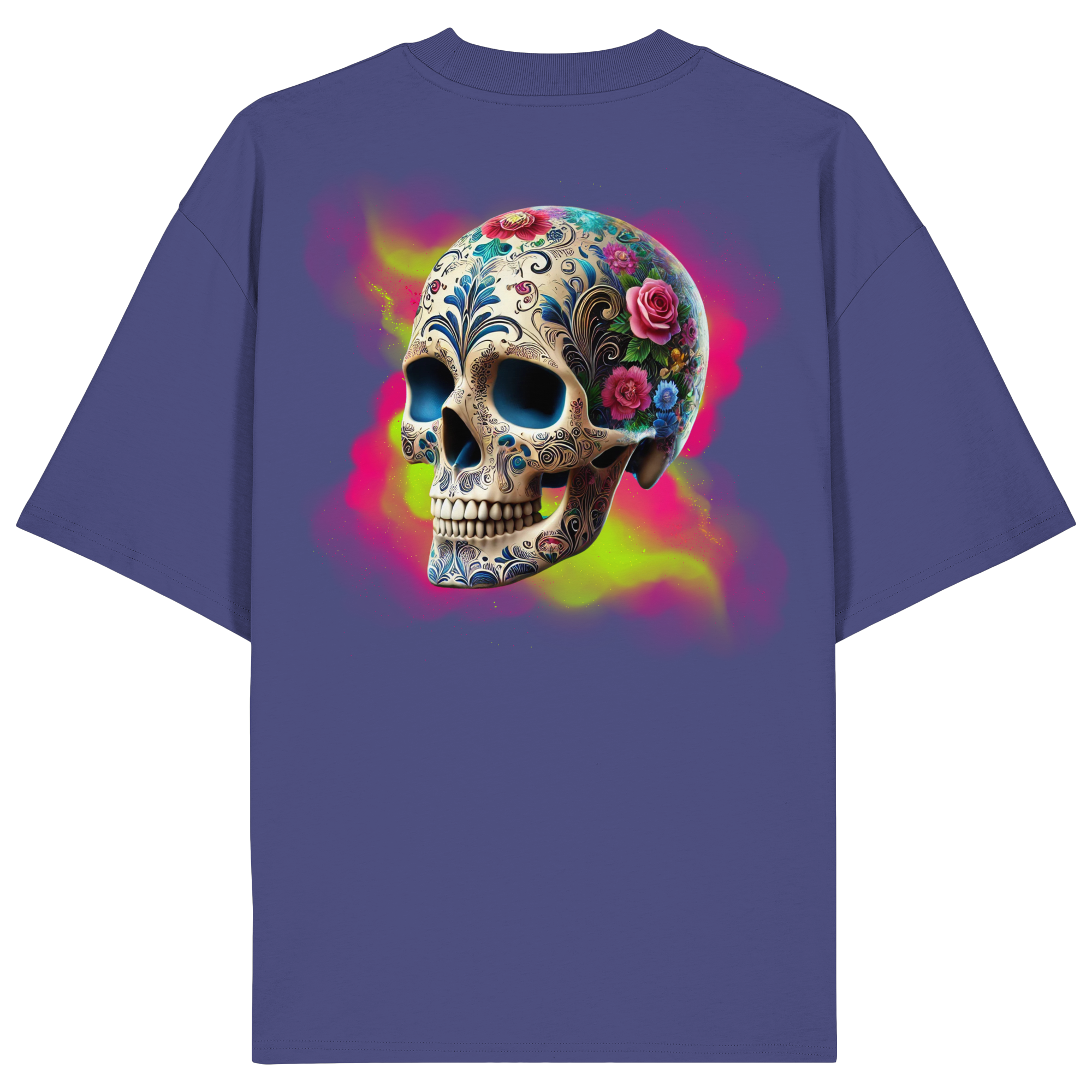 Crâne floral - Chemise oversize bio