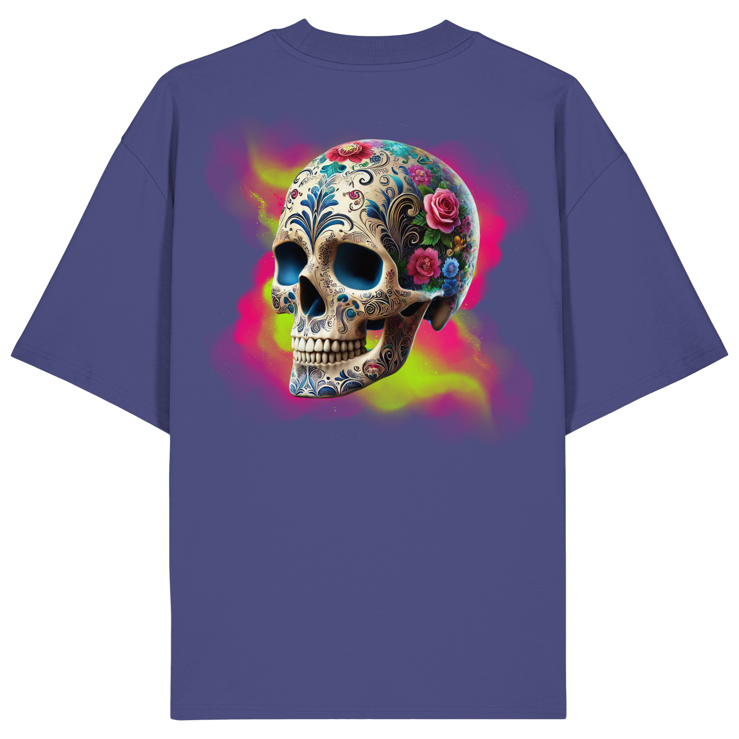 Floral Skull - Organic Oversize Shirt