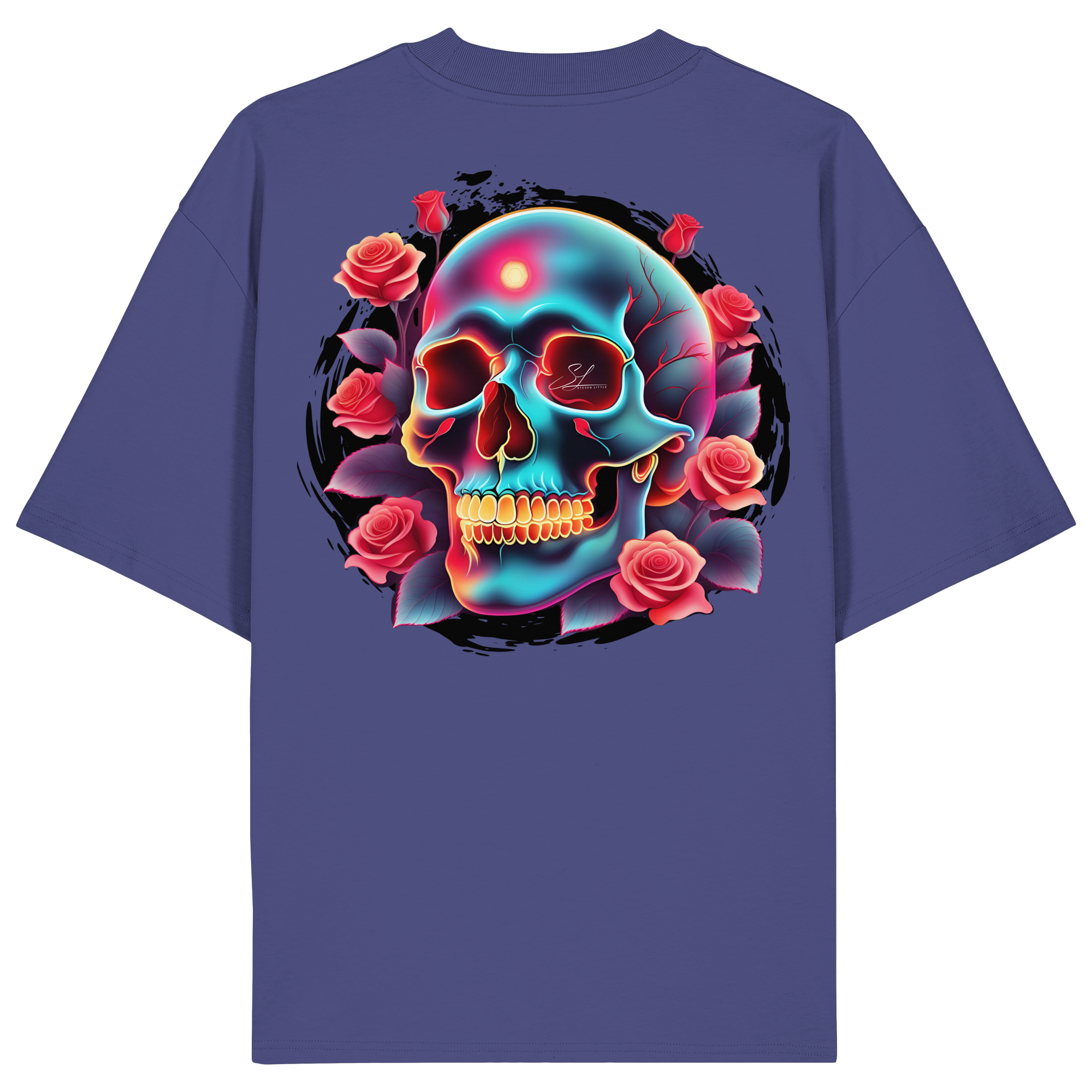 Glow Skull - T-shirt oversize bio