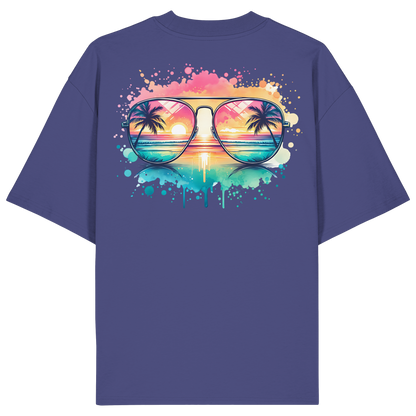 Tropical Sunset Glasses - Organic Oversize Shirt