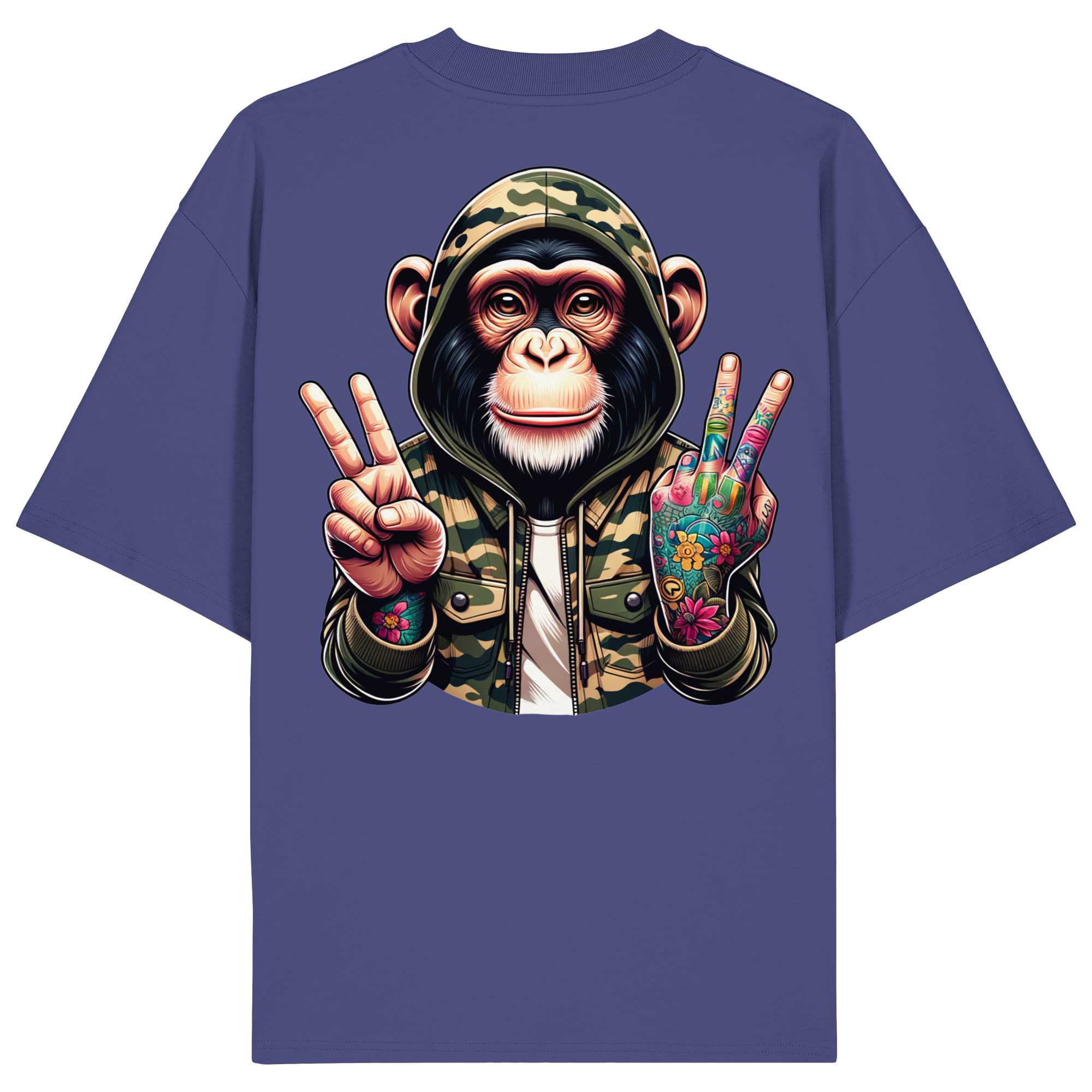 Jungle Ink Monkey - Organic Oversize Shirt