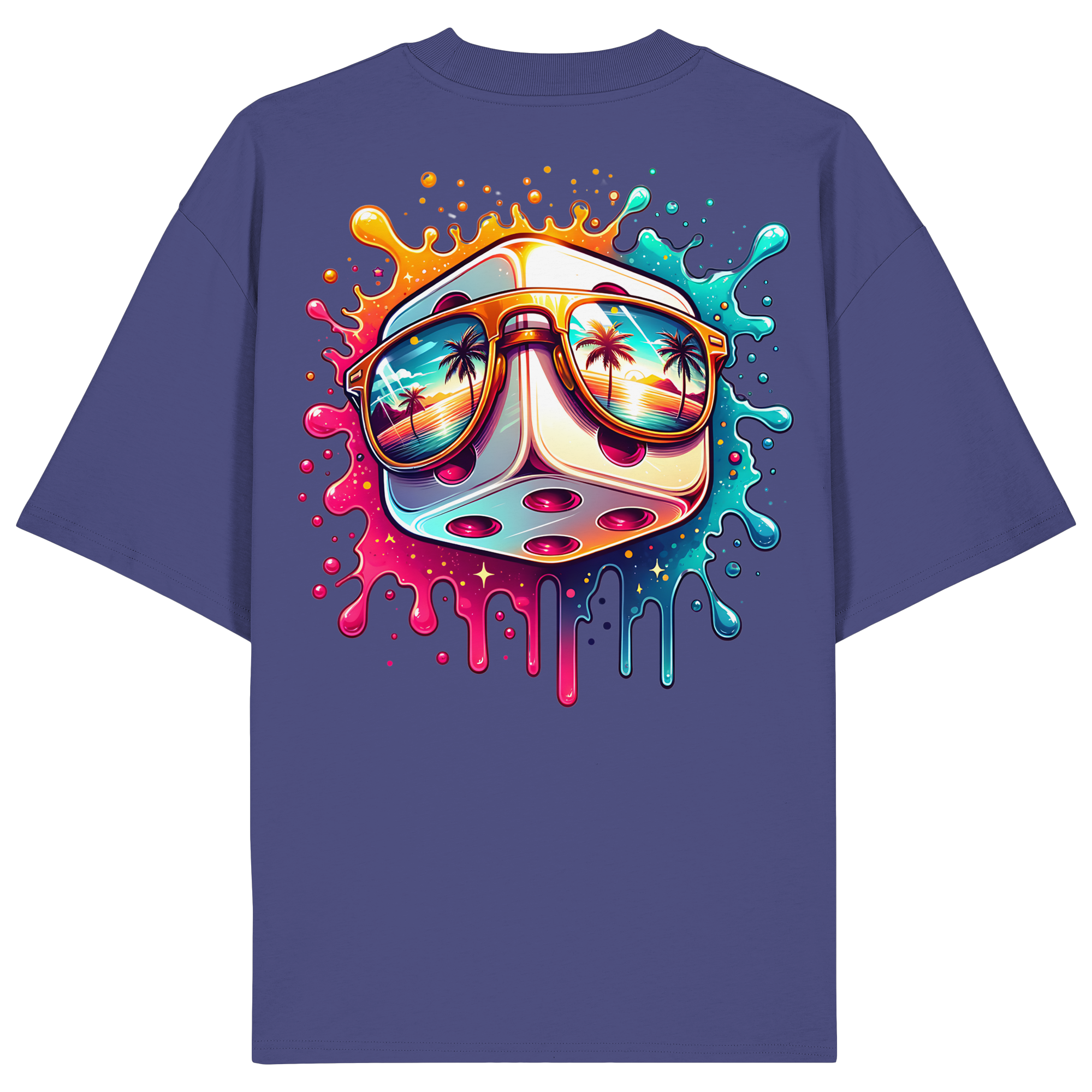 Sunset Vibes Dice - Organic Oversize Shirt