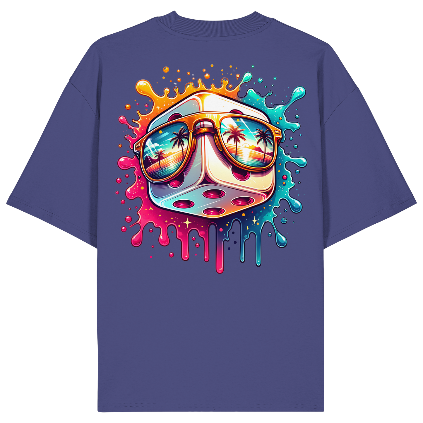 Sunset Vibes Dice - Organic Oversize Shirt