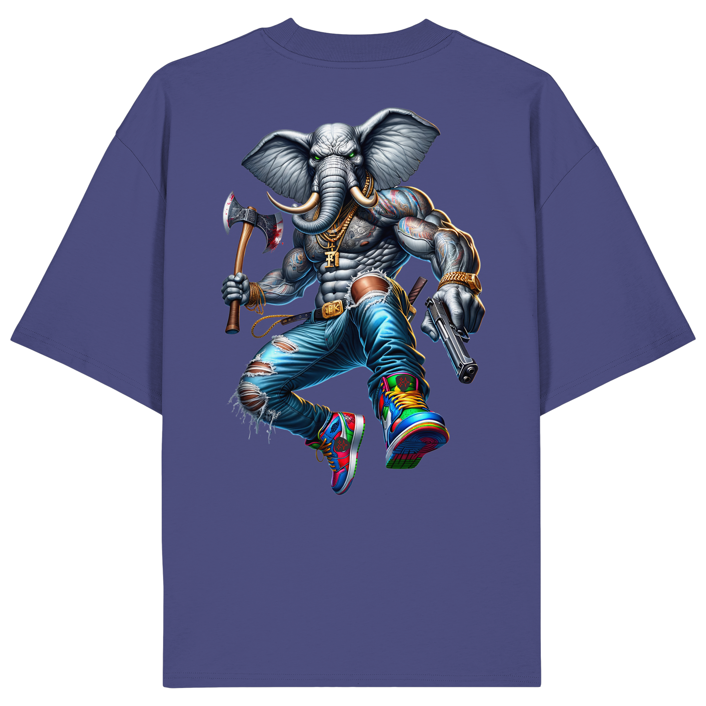 Elephant Warrior - Organic Oversize Shirt