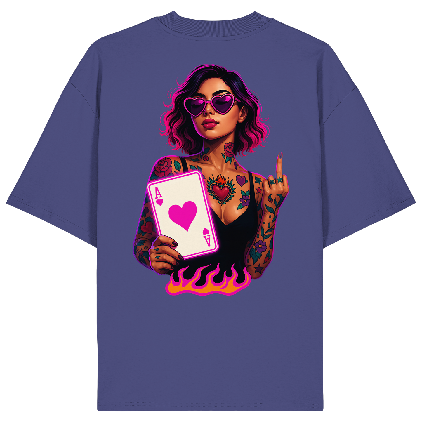 Queen of Hearts - Organic Oversize Shirt