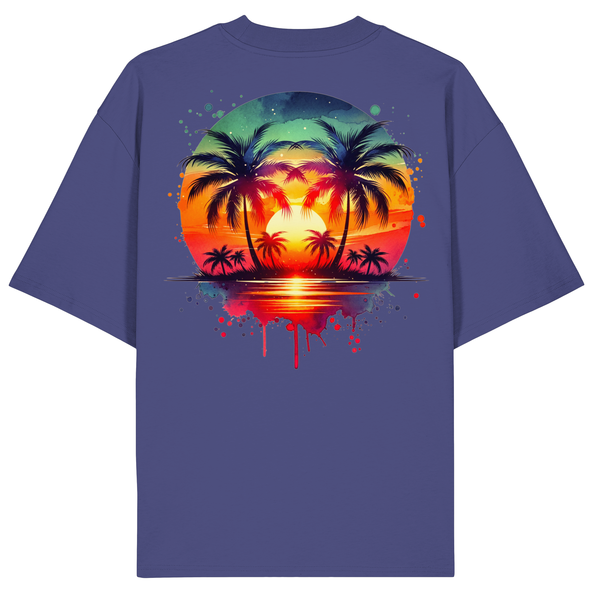 Tropical Sunset - Organic Oversize Shirt