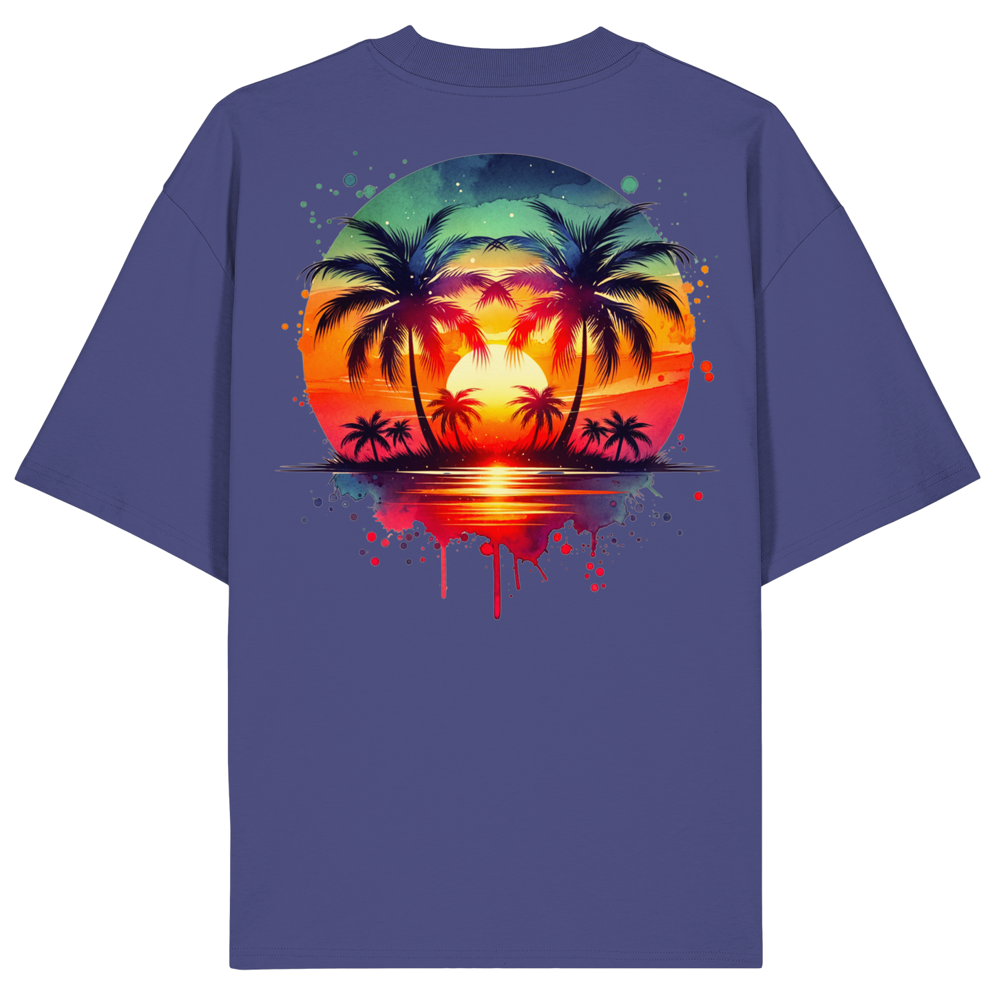 Tropical Sunset - Organic Oversize Shirt