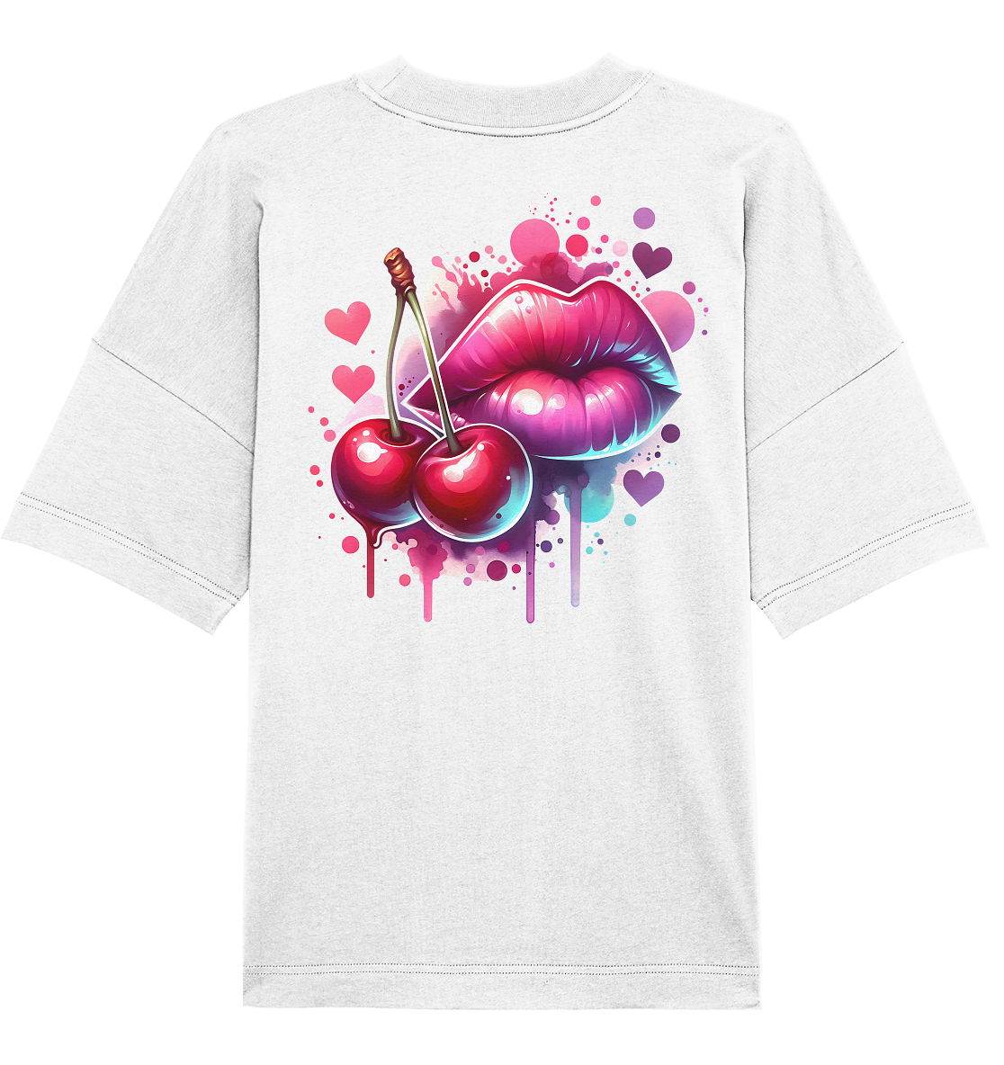 Cherry Kiss - Organic Oversized Shirt